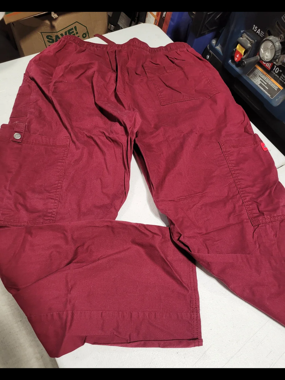 Dickies Men's Medical Scrub Set in Burgundy - Picture 7 of 8